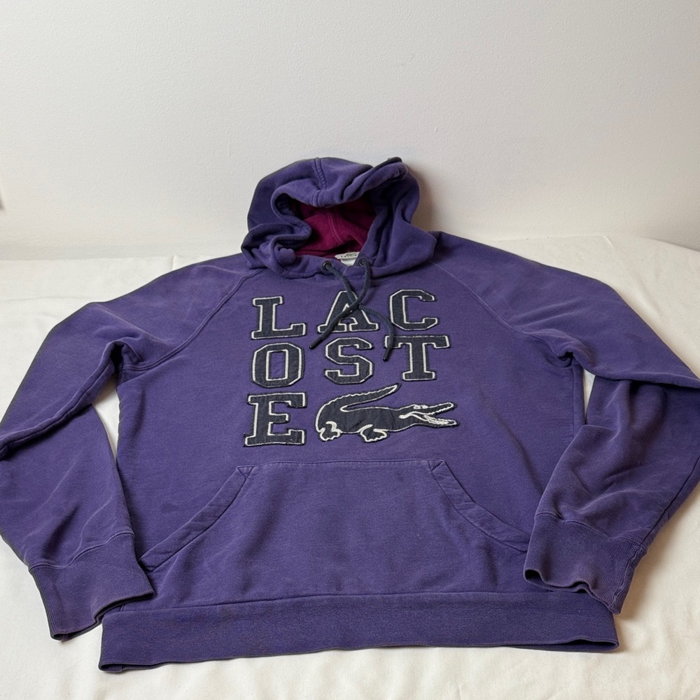 Lacoste Men's Hoodie in Rich Purple